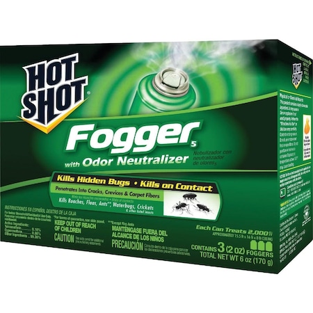Hot Shot 2 Oz. Indoor Insect Fogger with Odor Neutralizer, 3PK HG-96180